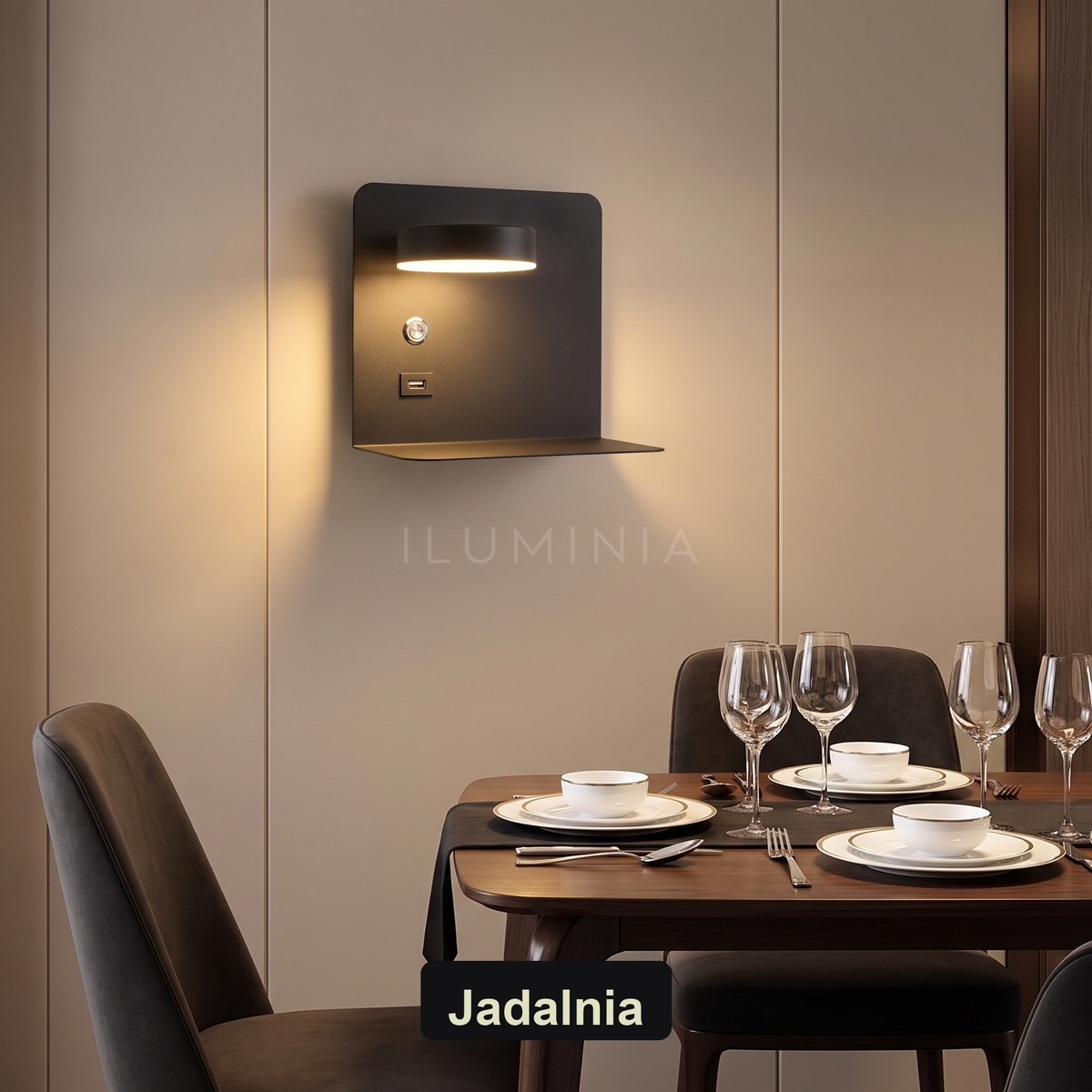 Kinkiet ładowany USB | URBANO