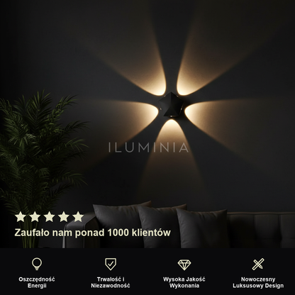 Kinkiet led czarny – efekt halo, minimalizm w minimalistycznym stylu