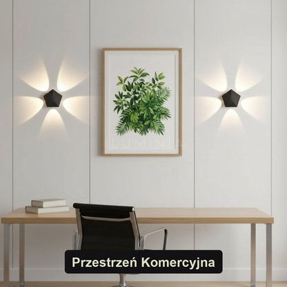 Kinkiet led czarny – efekt halo, minimalizm – ujęcie 4