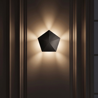 Kinkiet led czarny – efekt halo, minimalizm | SUDULI