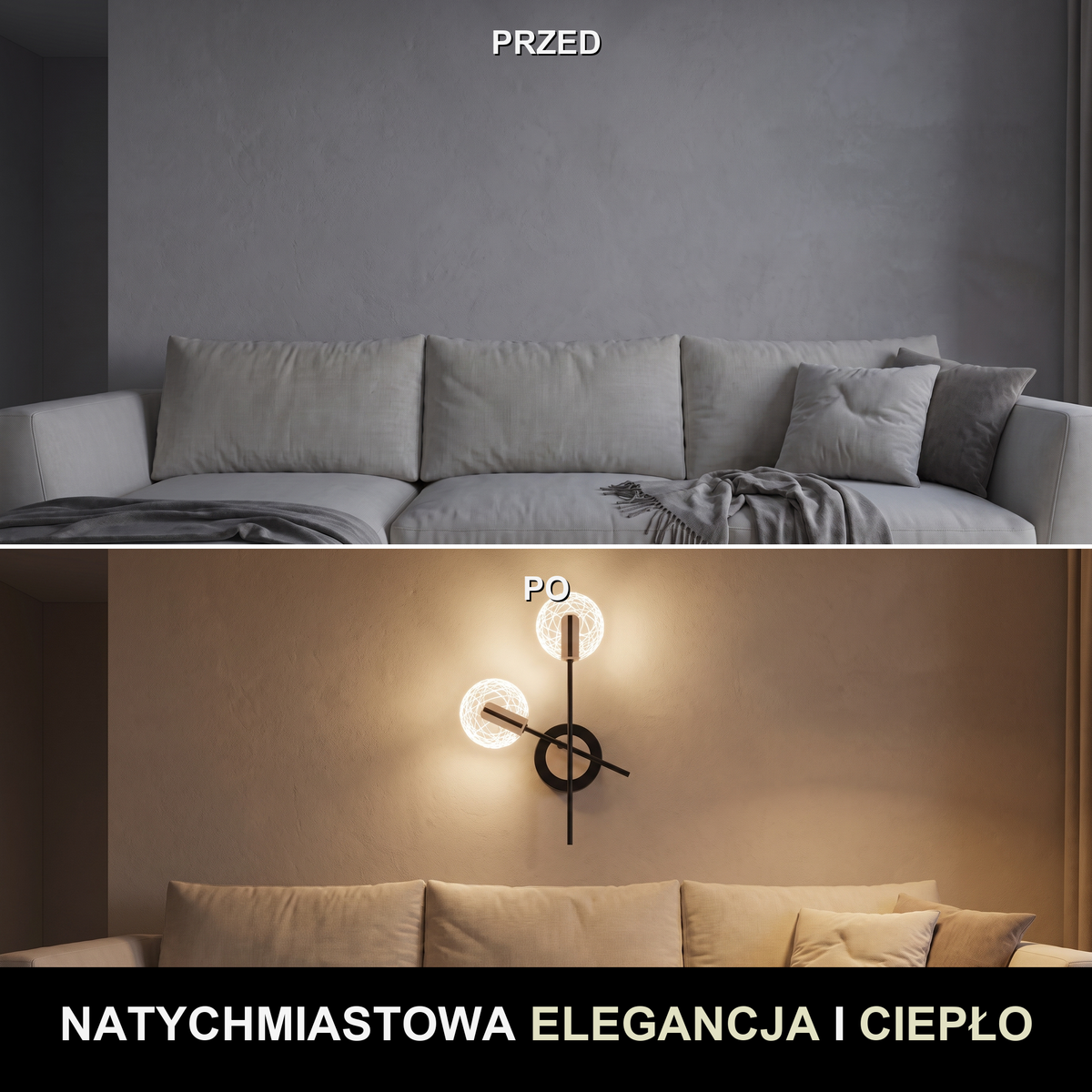Kinkiet led na ścianę – designerski, energooszczędny | NOIVAR