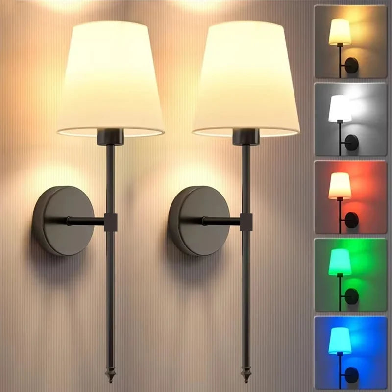 Kinkiet ledowy na baterie – bezprzewodowy RGB, 2 szt. – ujęcie 12