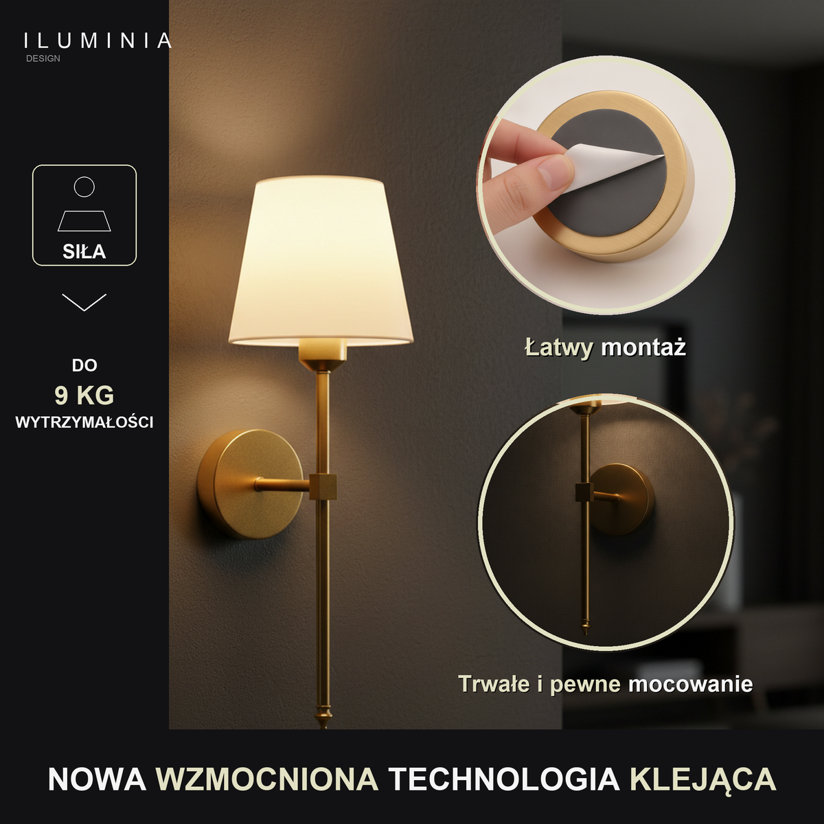 Kinkiet ledowy na baterie – bezprzewodowy RGB, 2 szt. – ujęcie 2