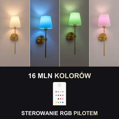 Kinkiet ledowy na baterie – bezprzewodowy RGB, 2 szt. – ujęcie 3