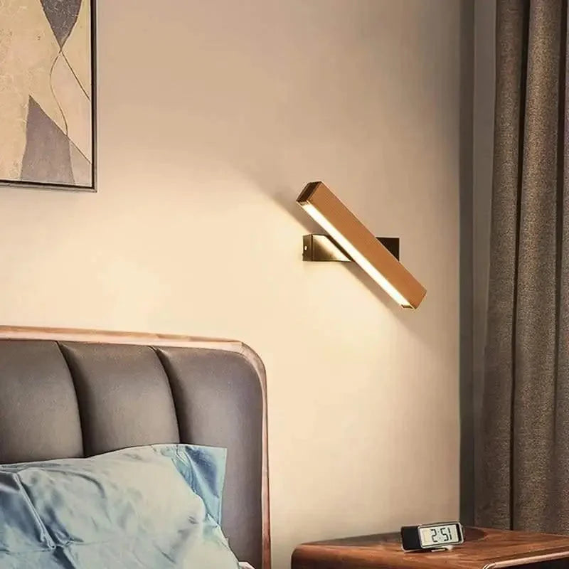 Kinkiet loft drewno – metal, industrialny