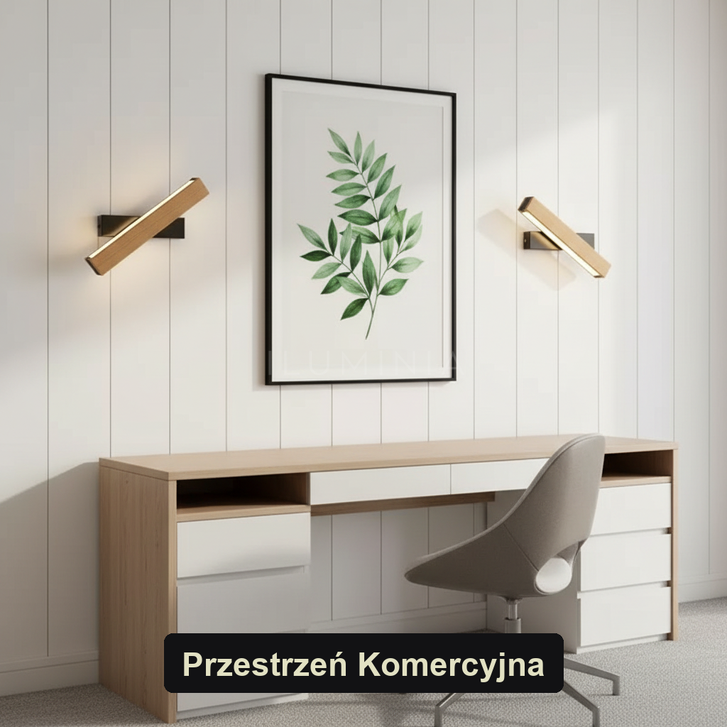 Kinkiet loft drewno – metal, industrialny – ujęcie 6