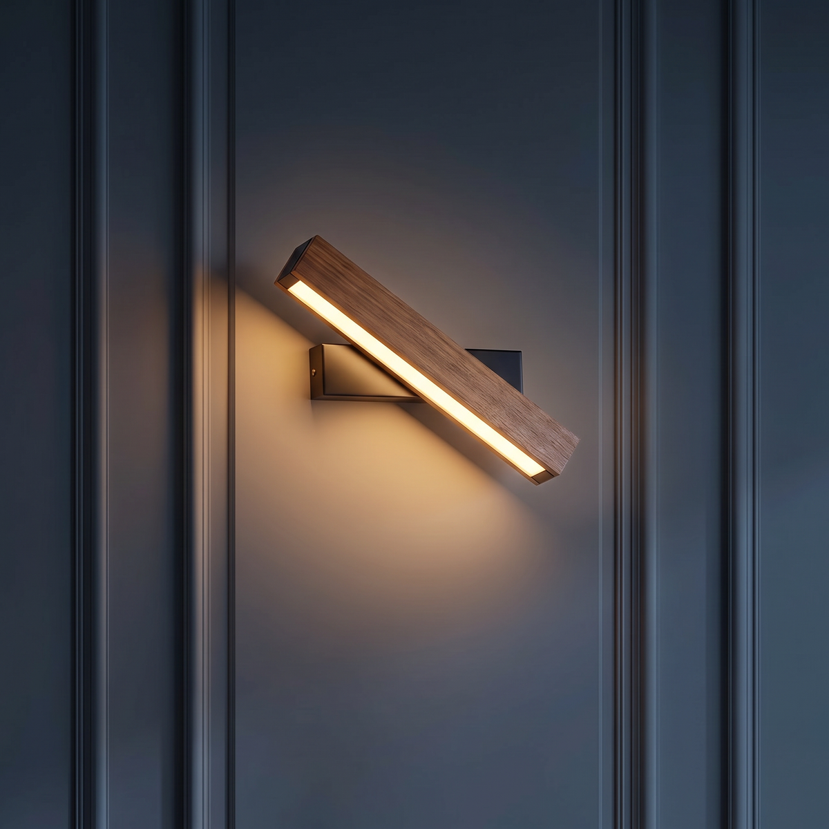 Kinkiet loft drewno – metal, industrialny | BRASEN