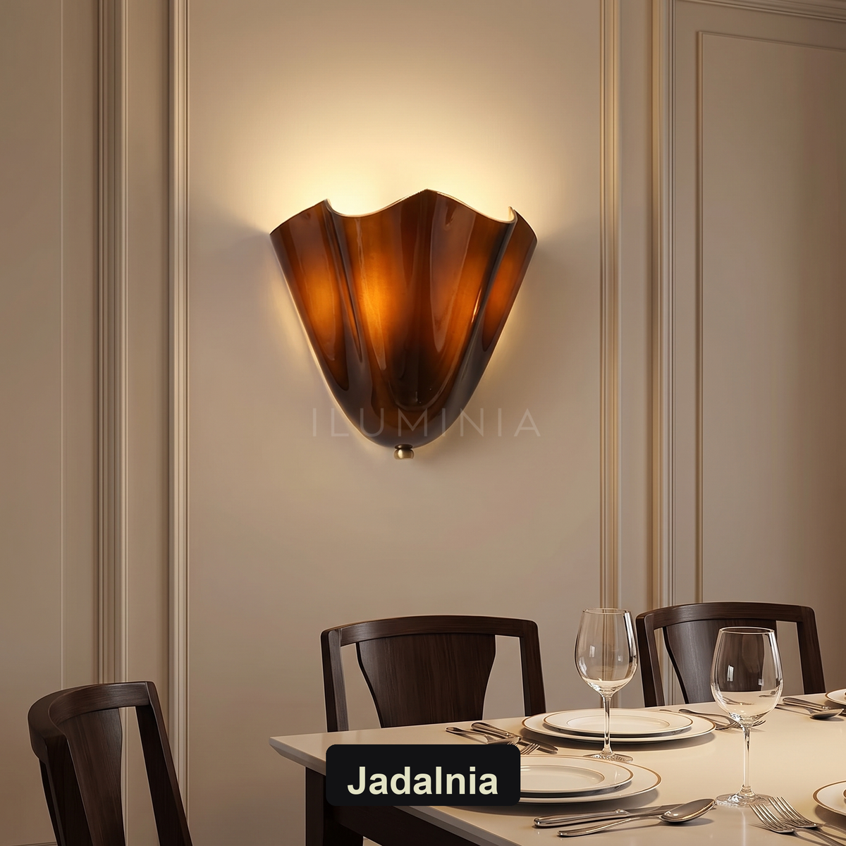 Kinkiet muszla – szklany, nadmorski | COCHIC – jadalnia