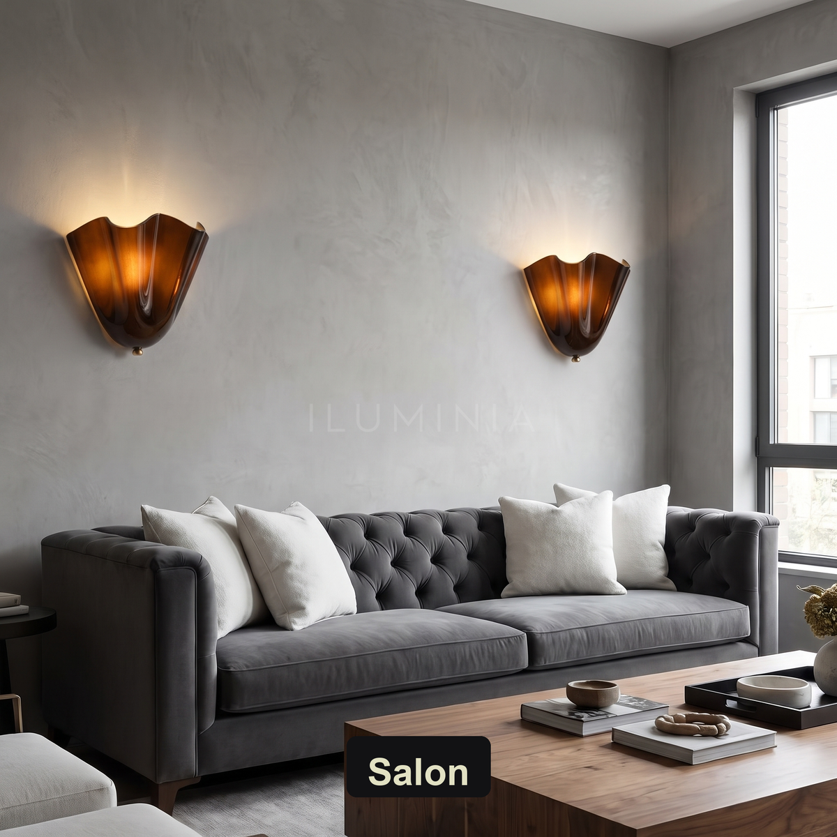 Kinkiet muszla – szklany, nadmorski | COCHIC – salon