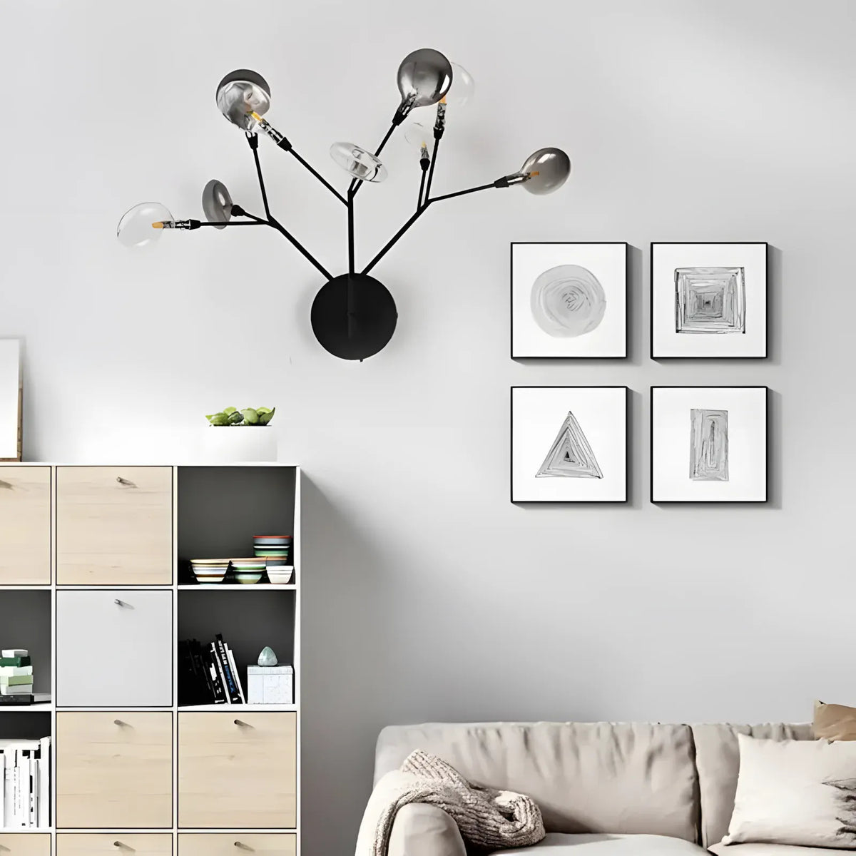 Kinkiet na schody czarny do salonu