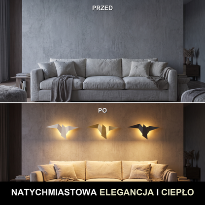 Kinkiet ptak – dekoracyjny LED | AVELLA – przed i po
