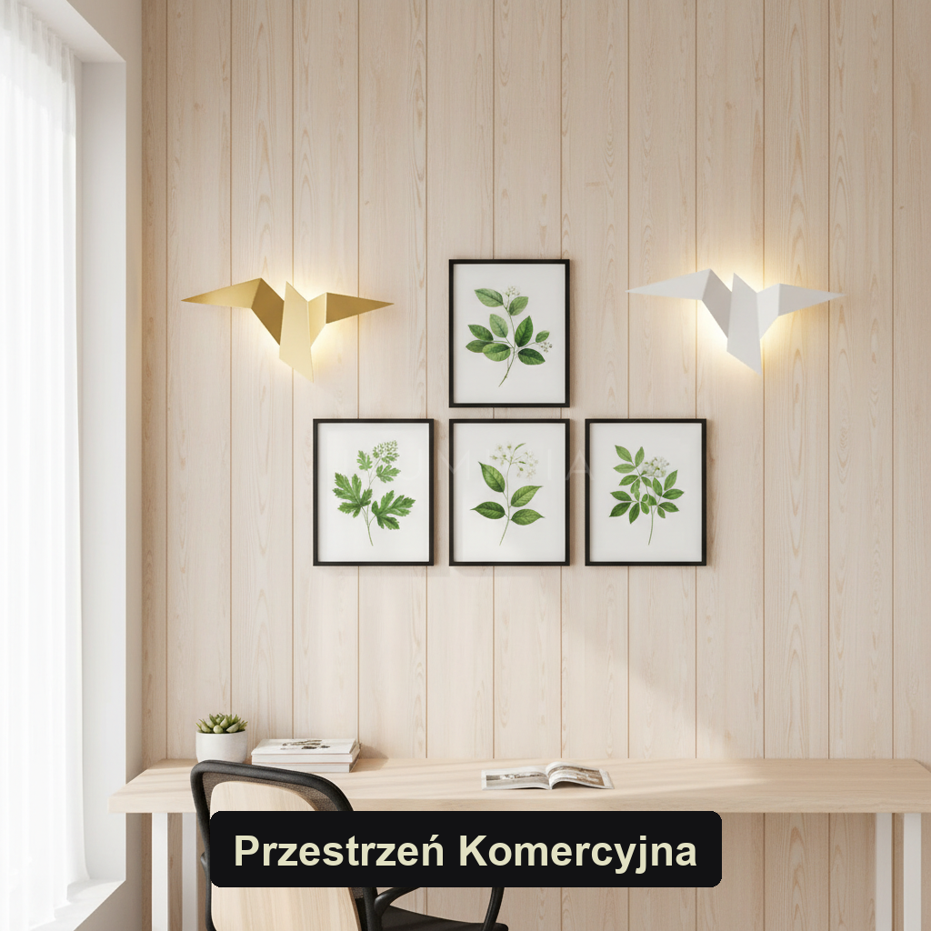 Kinkiet ptak – dekoracyjny LED | AVELLA – przestrzeń komercyjna