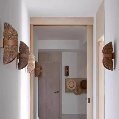 Kinkiet rattanowy – naturalny, boho – ujęcie 2
