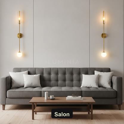 Kinkiet skandynawski – szklany klosz LED | VETRA – salon