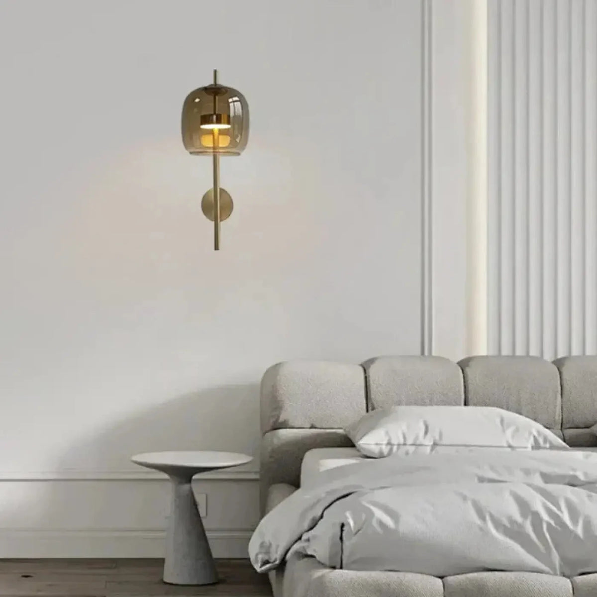 Kinkiet szklany klosz – minimalistyczny w nowoczesnym stylu