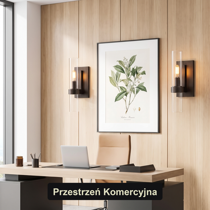 Kinkiet tuba – szklana, designerska | NIKORA