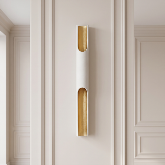 Kinkiet złoty led – minimalistyczny, do korytarza | MAURION
