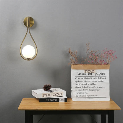 Kinkiet złoty nowoczesny – LED, kropla – ujęcie 7
