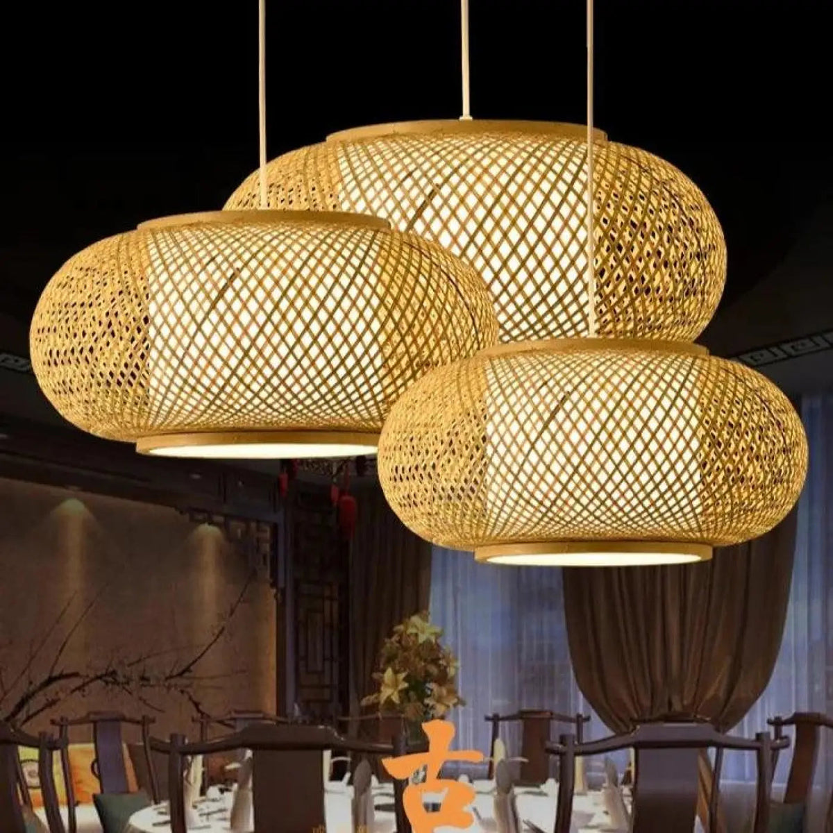 Lampa bambusowa wisząca | Bracella
