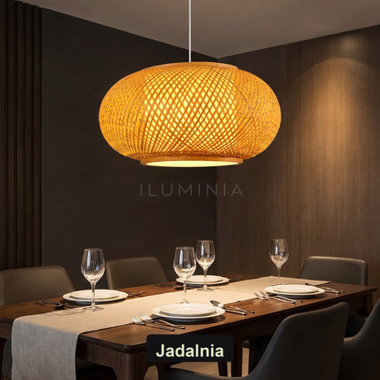 Lampa bambusowa wisząca | Bracella – jadalnia
