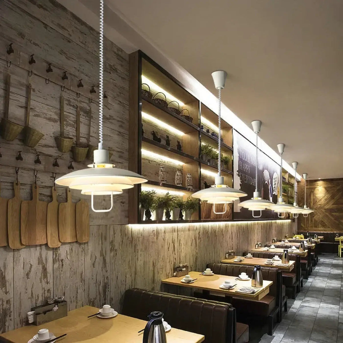 Lampa biała wisząca styl skandynawski | Prattina