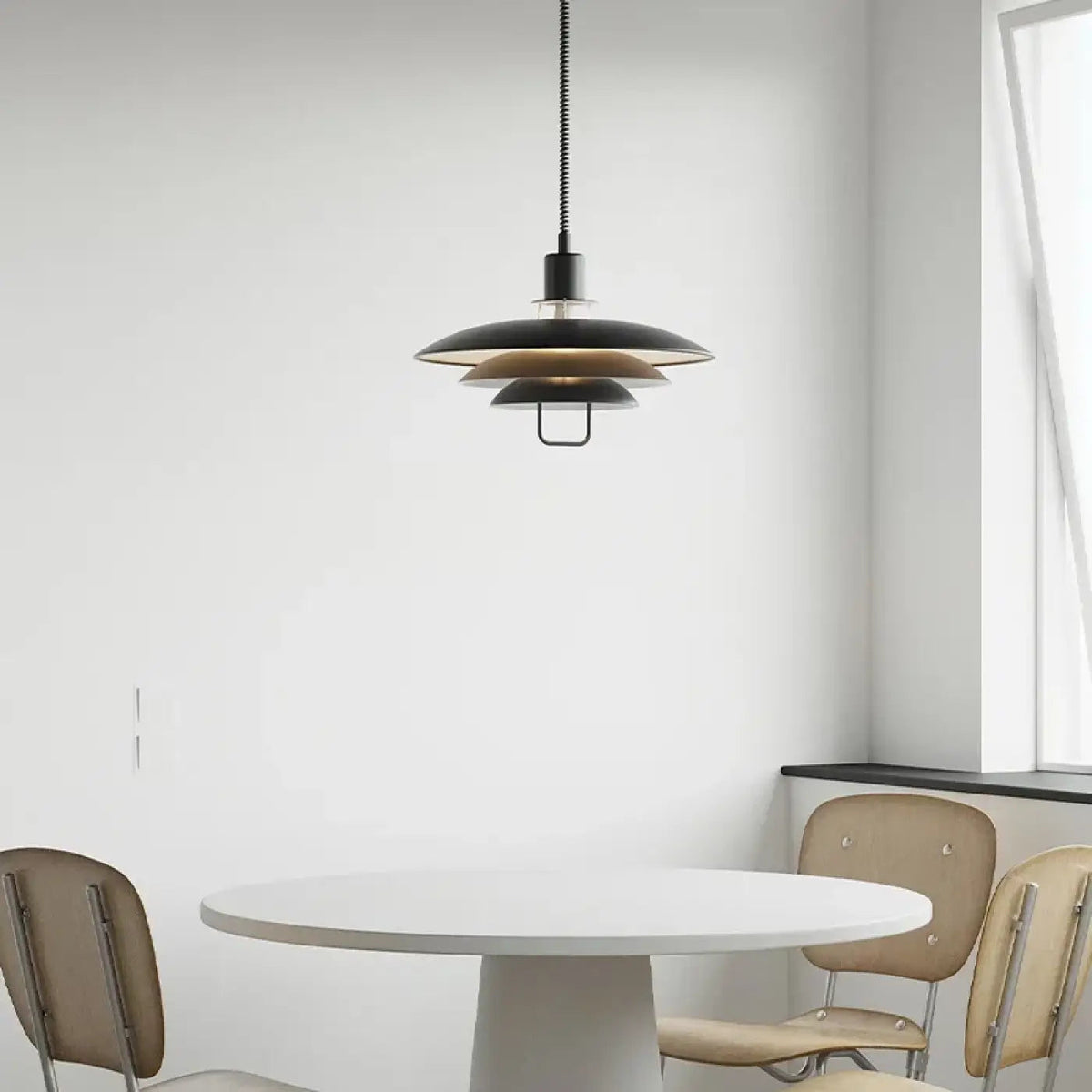 Lampa biała wisząca styl skandynawski | Prattina