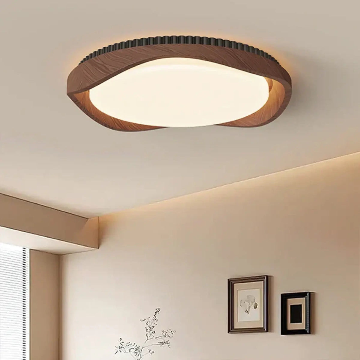 Lampa drewniana plafon – ujęcie 4