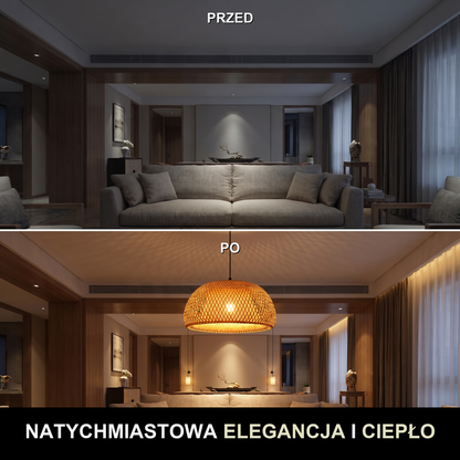 Lampa japońska wisząca | Dolessa – przed i po