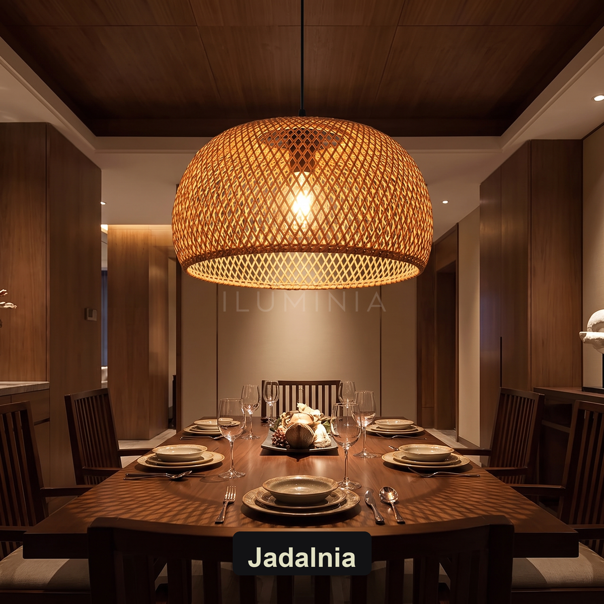Lampa japońska wisząca | Dolessa – jadalnia