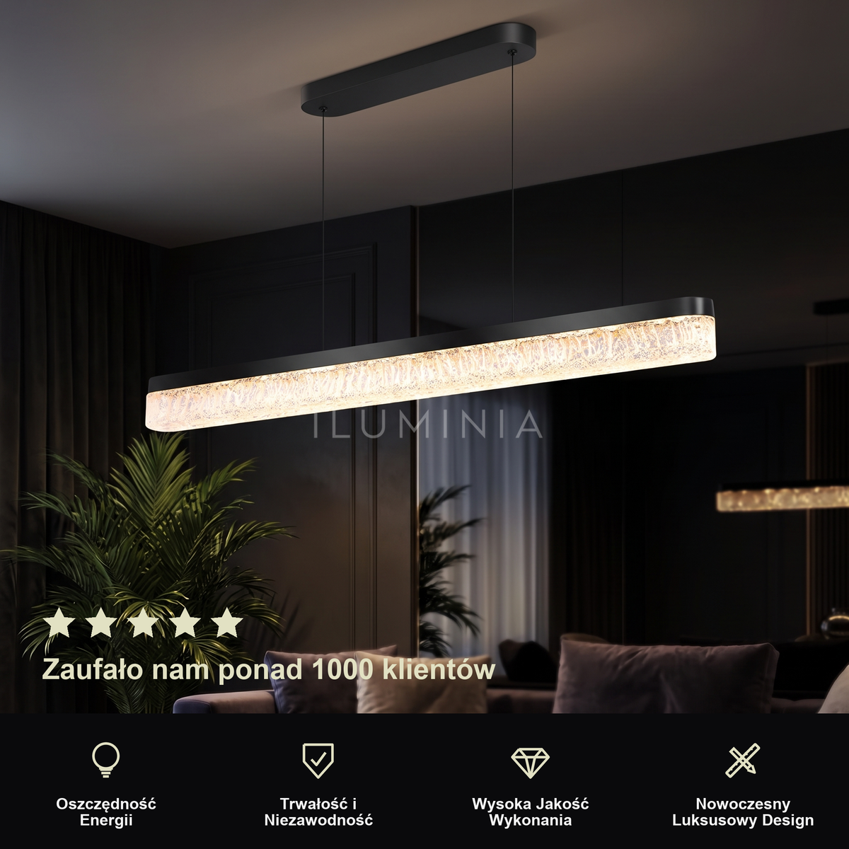 Lampa kryształowa wisząca | Ombretta