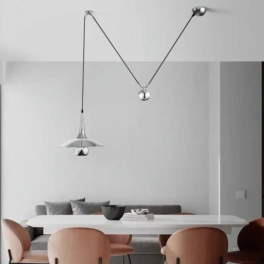 Lampa kuchenna wisząca srebrna | Brenara