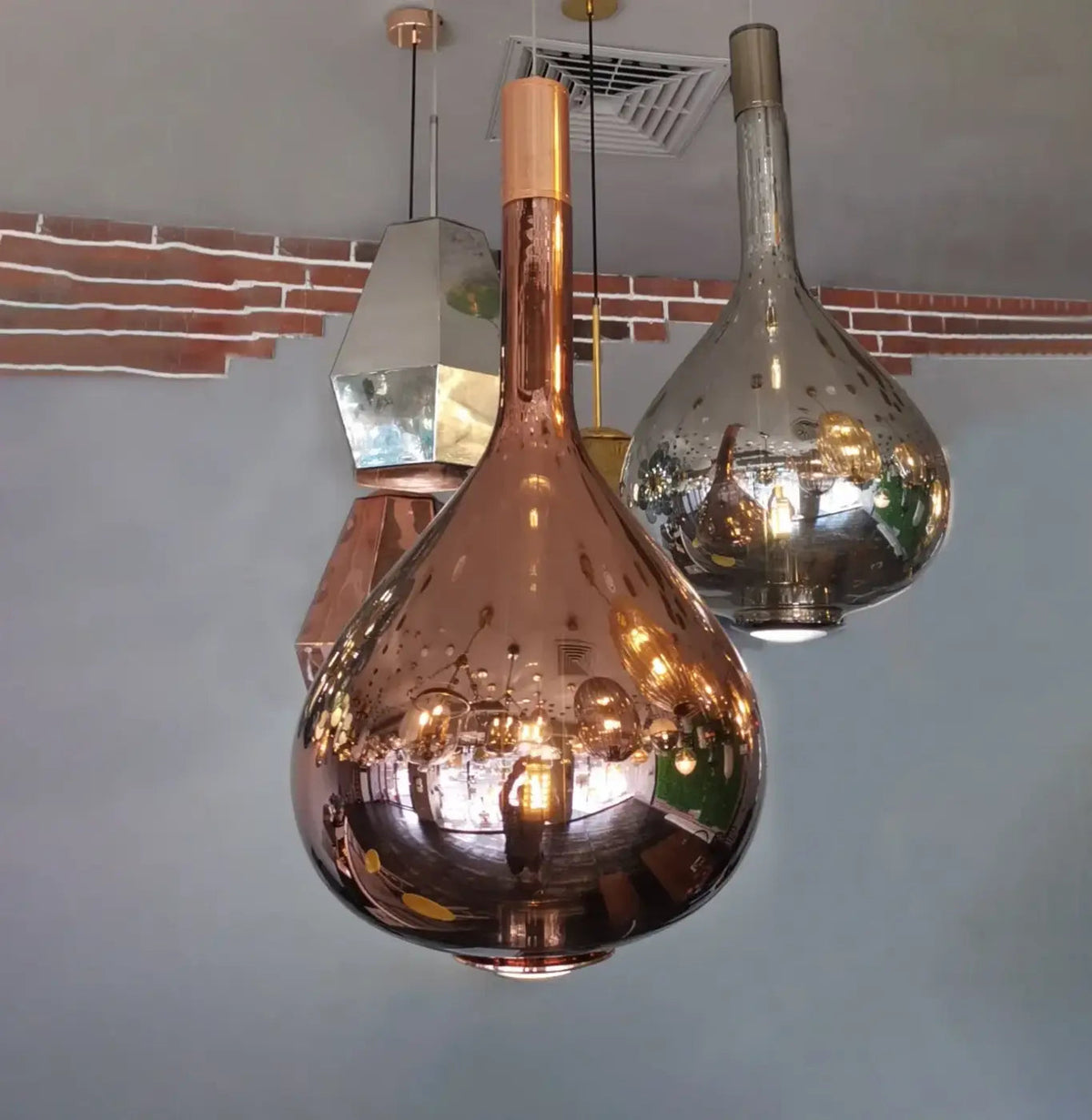 Lampa miedziana wisząca | Doriella