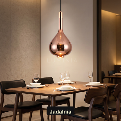 Lampa miedziana wisząca | Doriella