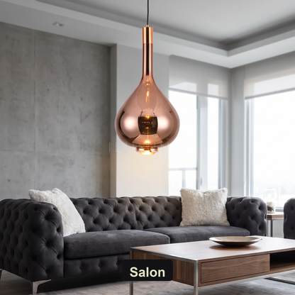 Lampa miedziana wisząca | Doriella