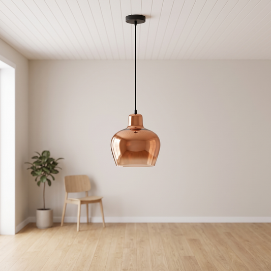 Lampa miedziana wisząca | Doriella