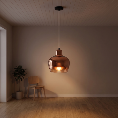 Lampa miedziana wisząca | Doriella