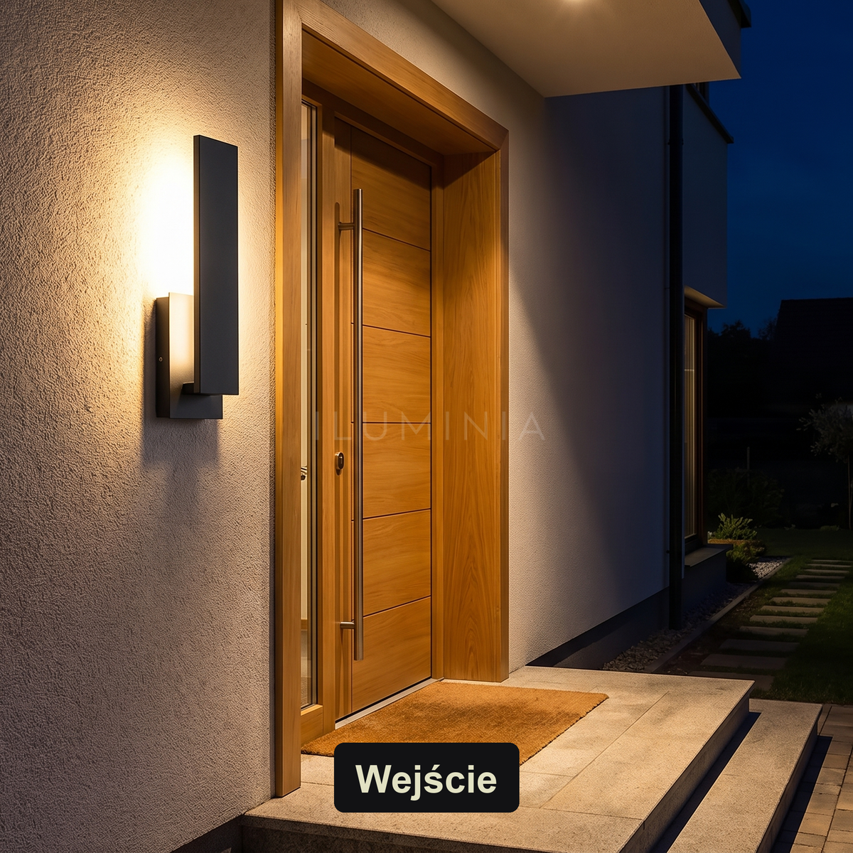 Kinkiet elewacyjny czarny LED IP65 | OBSCURIO