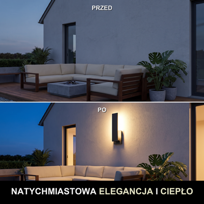 Kinkiet elewacyjny czarny LED IP65 | OBSCURIO