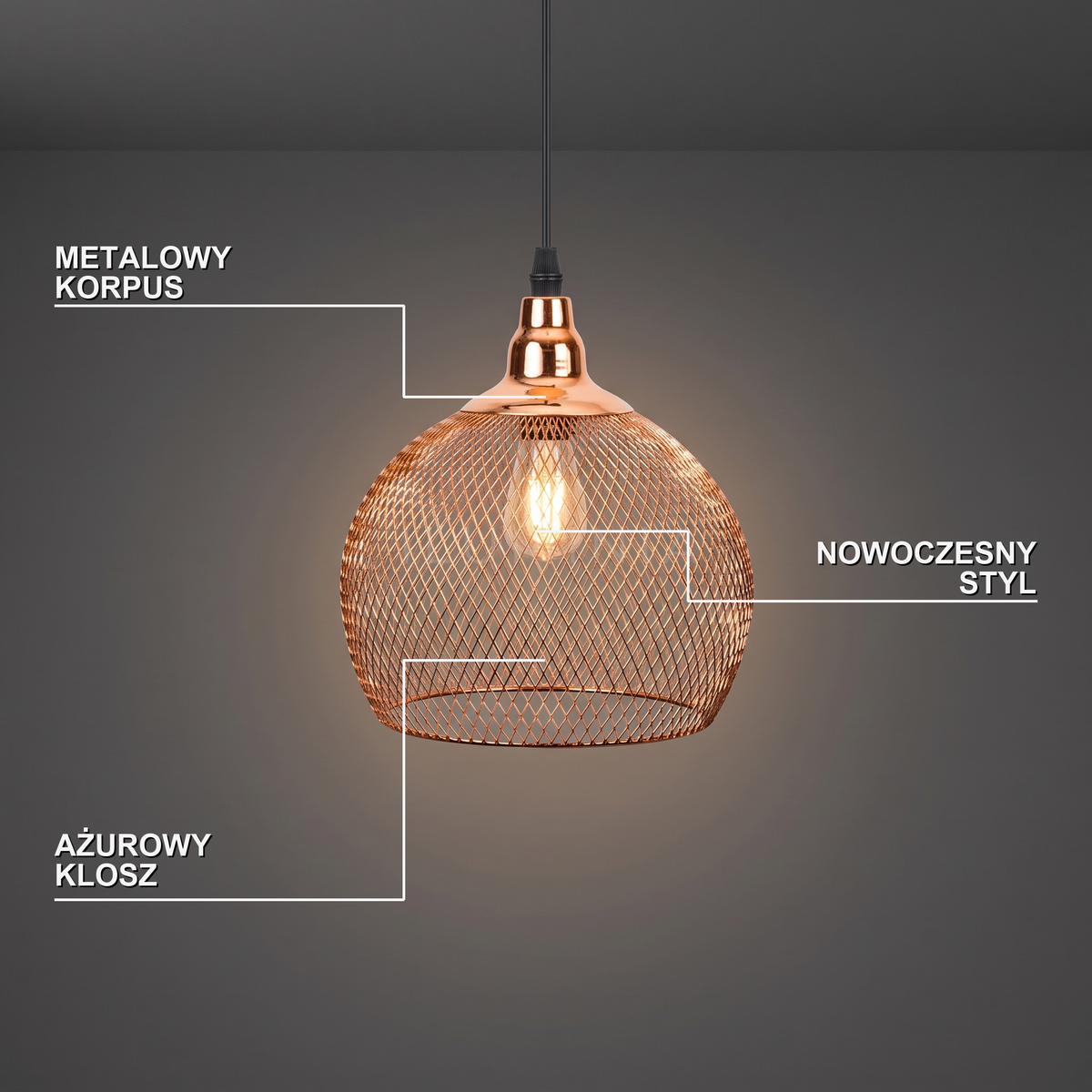 Lampa okrągła wisząca | Orvella