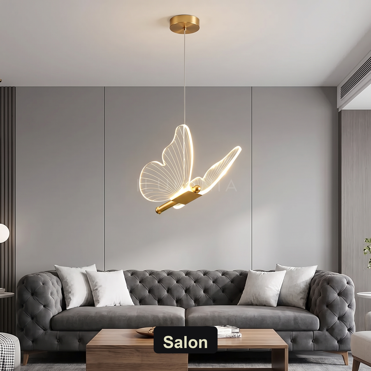 Lampa papierowa wisząca | Tellara – salon