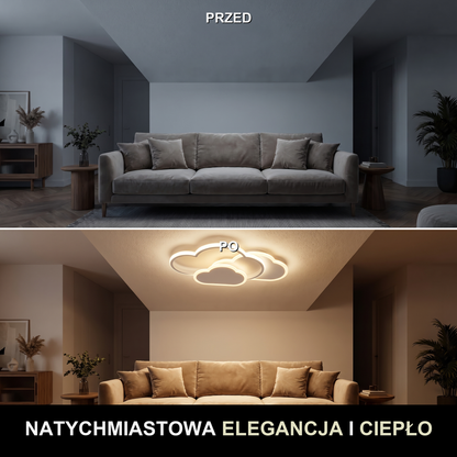 Lampa plafon chmura | Soliva – przed i po
