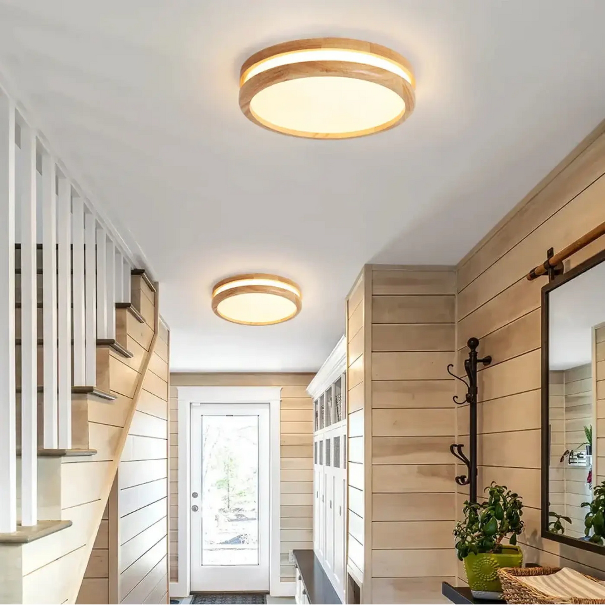Lampa plafon drewno