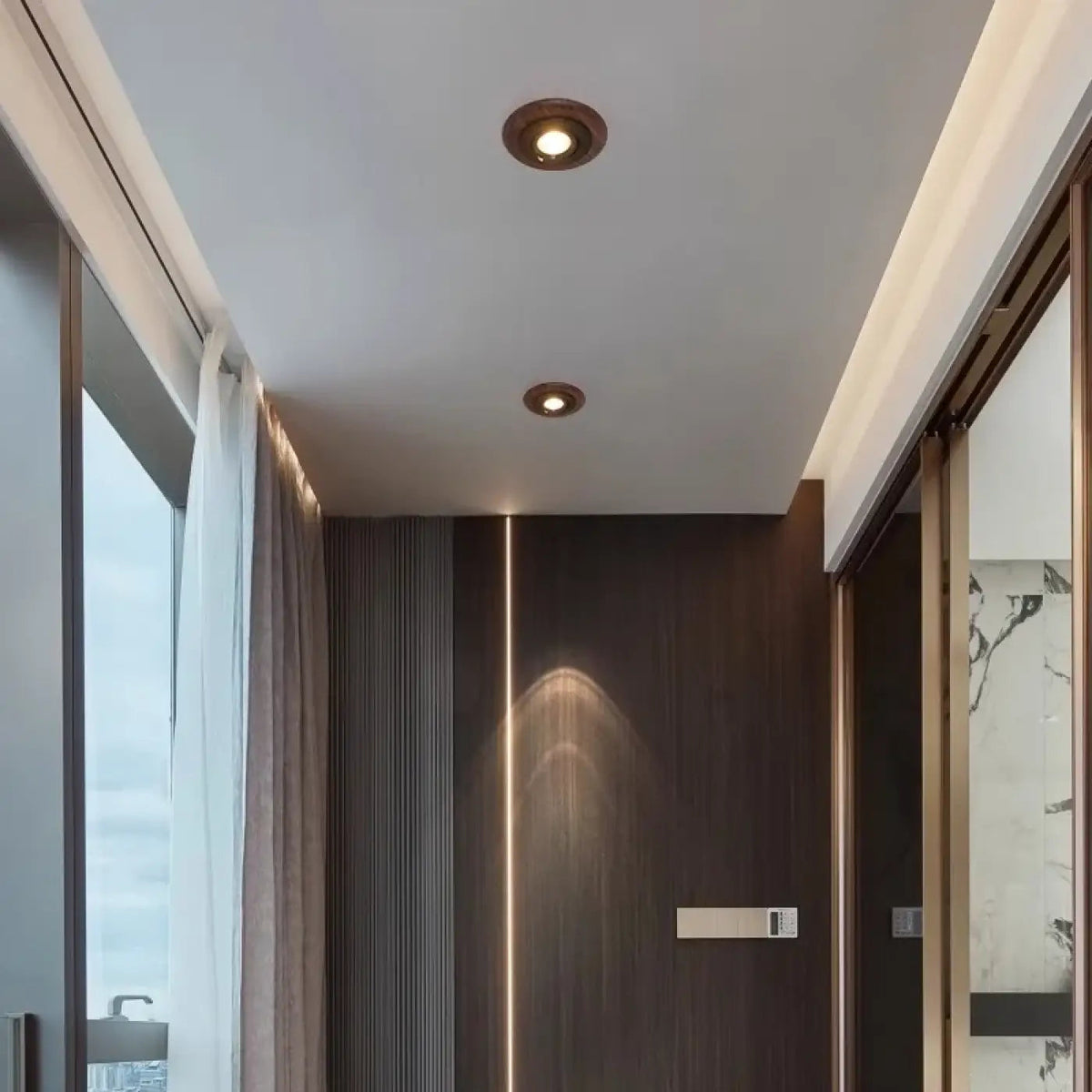 Lampa plafon okrągła do korytarza