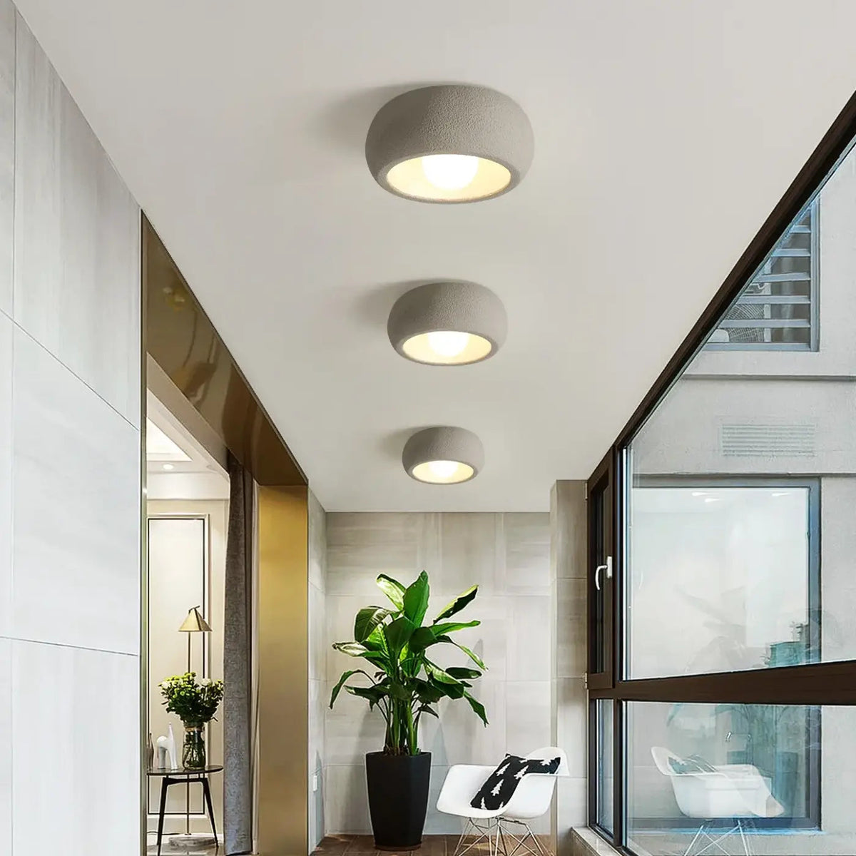 Lampa plafon okrągły do salonu