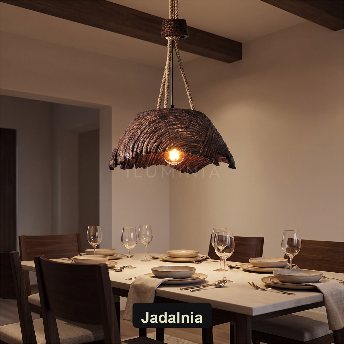 Lampa rustykalna wisząca | Gemmella