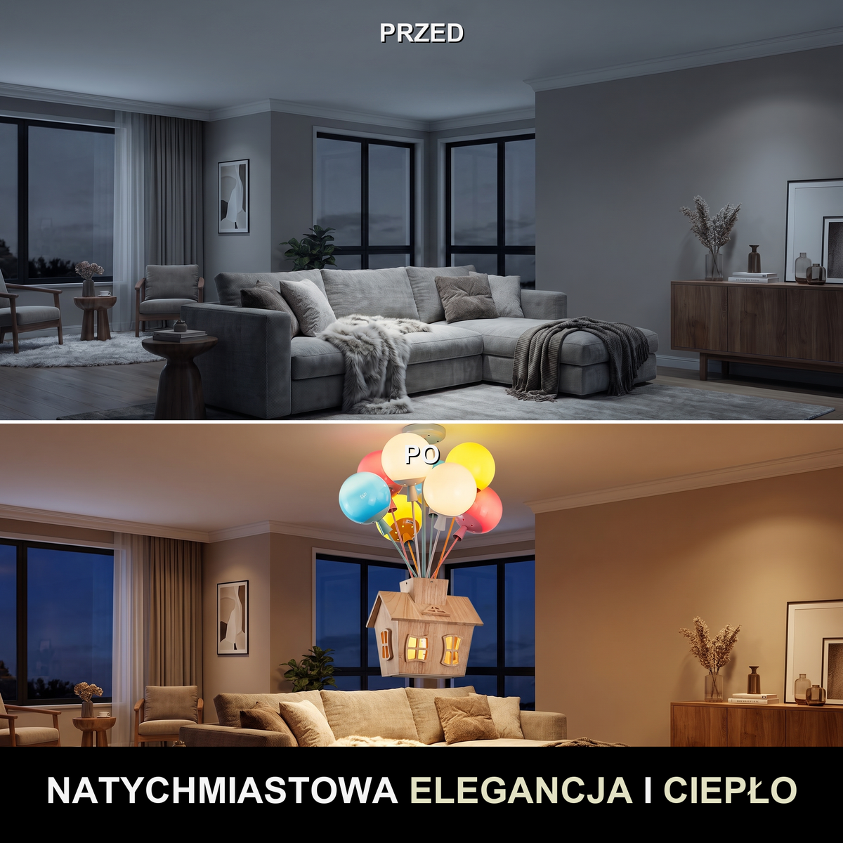 Lampa schodowa wisząca | Elmina