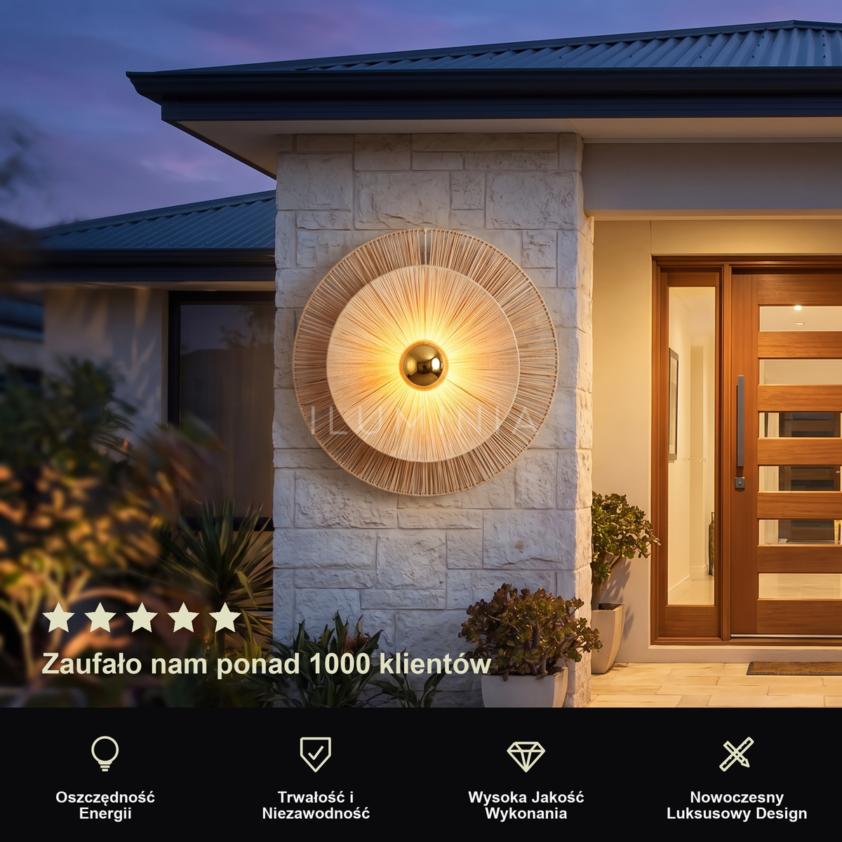Lampa solarna kinkiet | SOLARO