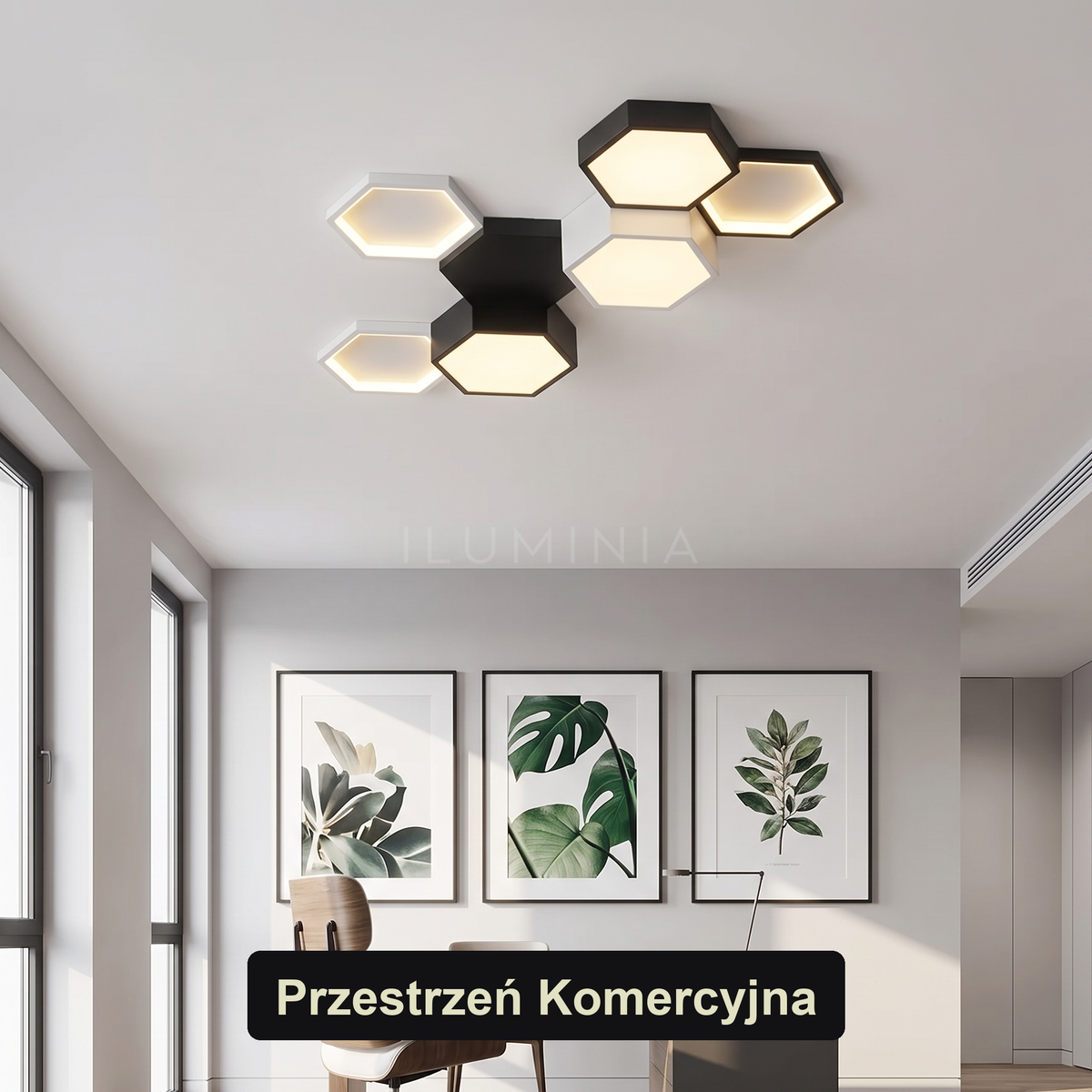 Lampa sufitowa biała plafon | Fioriva – przestrzeń komercyjna