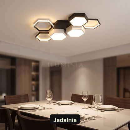 Lampa sufitowa biała plafon | Fioriva – jadalnia