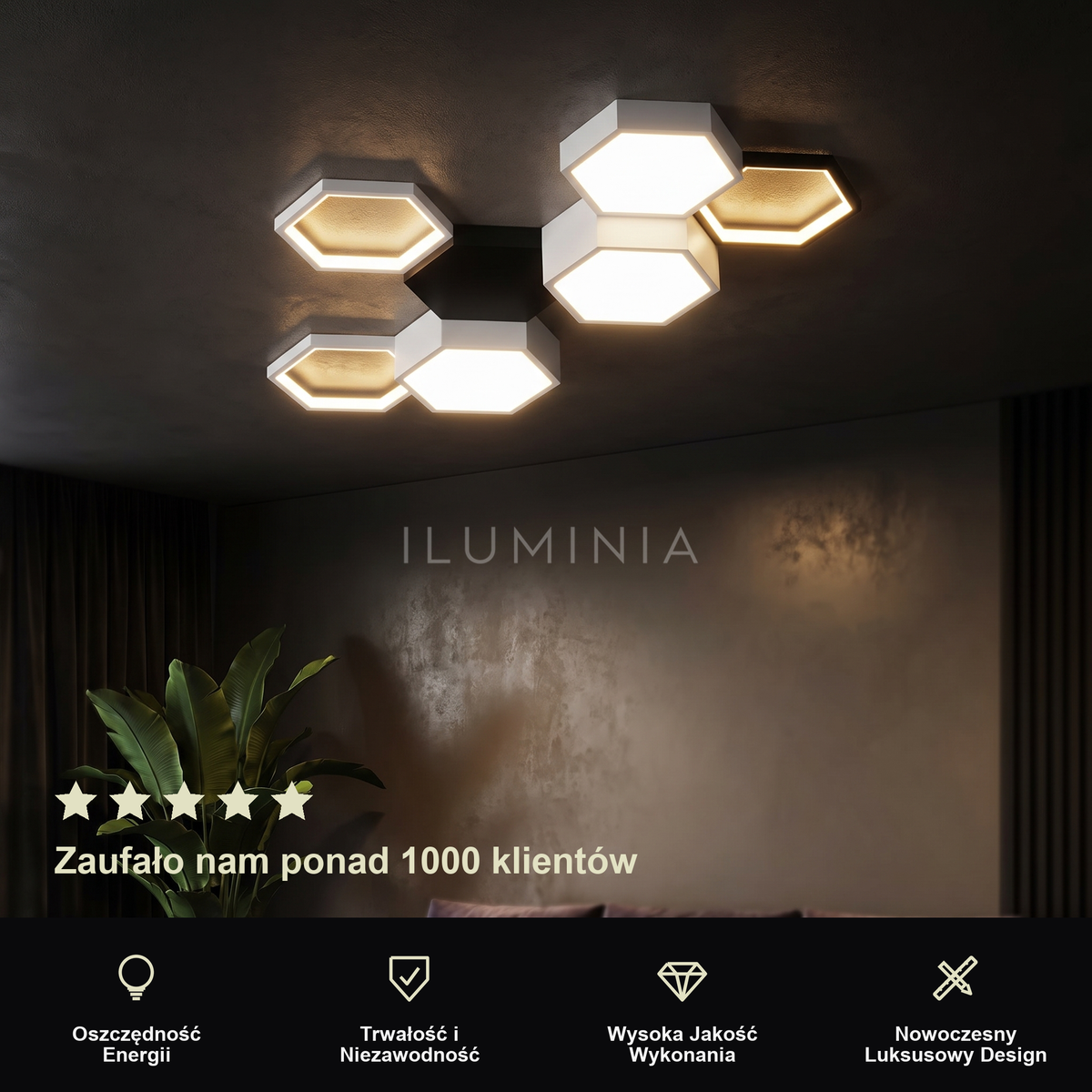 Lampa sufitowa biała plafon | Fioriva – prezentacja